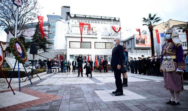 Atatürk'ün Denizli'ye gelişinin 91. yıldönümü anıldı