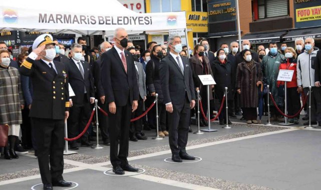 Atatürk&#039;ün Marmaris&#039;e gelişinin 87. yıldönümü resmi törenle kutlandı
