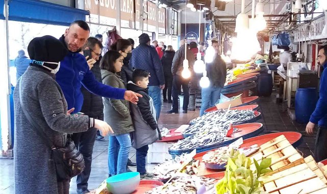 Bandırma Balık Hali'nde hamsi bolluğu yaşanıyor