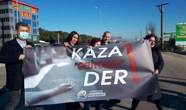 Bandırma Kent Konseyi Hastane kavşağındaki kazalara dikkat çekti