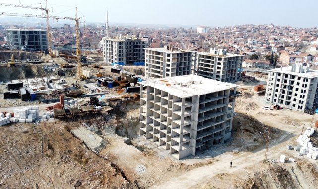 Battalgazi'deki kentsel dönüşüm konutları hızla yükseliyor