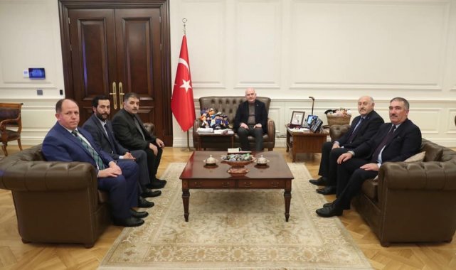 Bayburt heyetinden İçişleri Bakanı Soylu'ya ziyaret