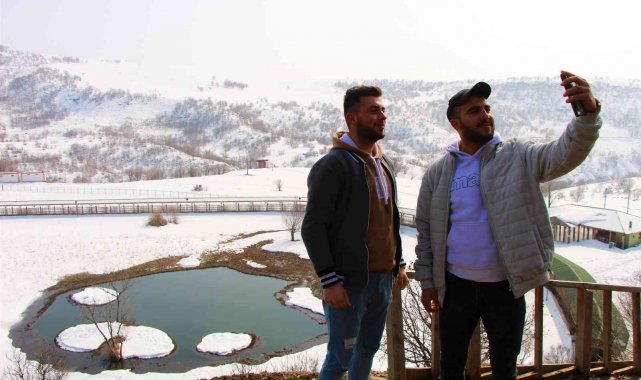 Bingöl&#039;ün yüzen adalarında kış güzelliği