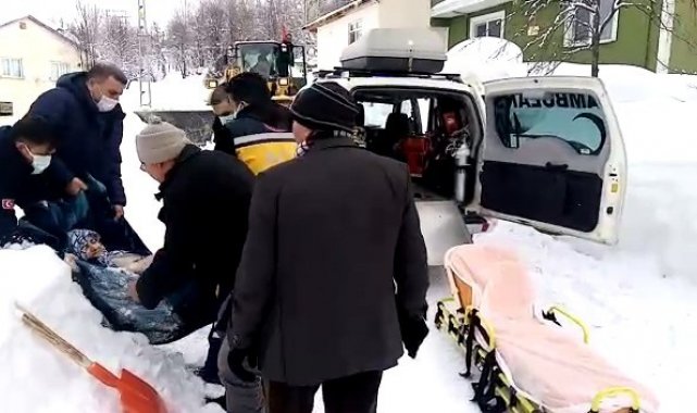 Bir metre karda hayat kurtarma mücadelesi