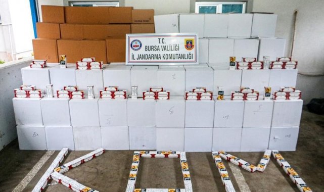 Bursa'da 500 bin liralık kaçak makaron ele geçirildi