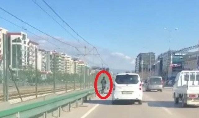 Bursa'da tehlikeli maraton... O anlar kamerada