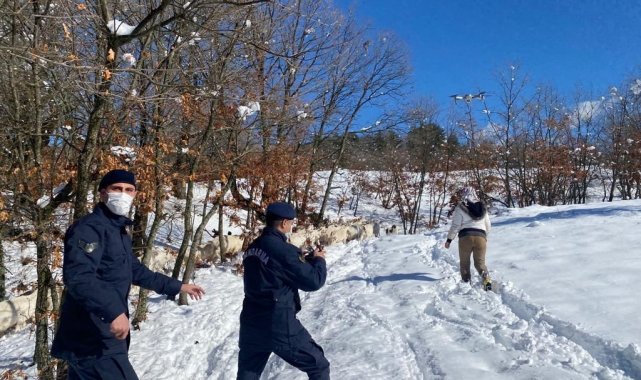 Çanakkale'de kayıp keçiler drone yardımı ile bulundu