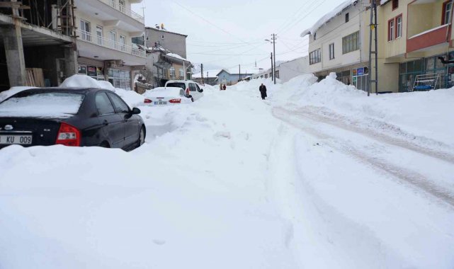 Çelikhan'da kar hayatı olumsuz etkiliyor