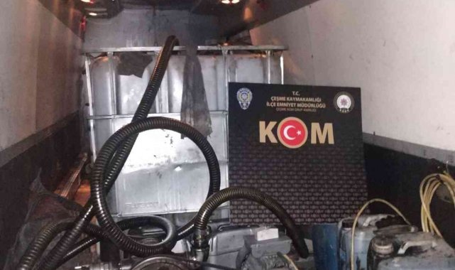 Çeşme&#039;de 2 bin litre kaçak akaryakıt ele geçirildi