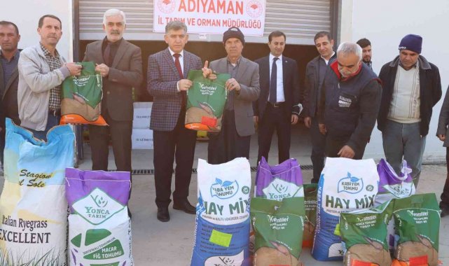 Çiftçilere yem bitkisi tohumluğu dağıtıldı