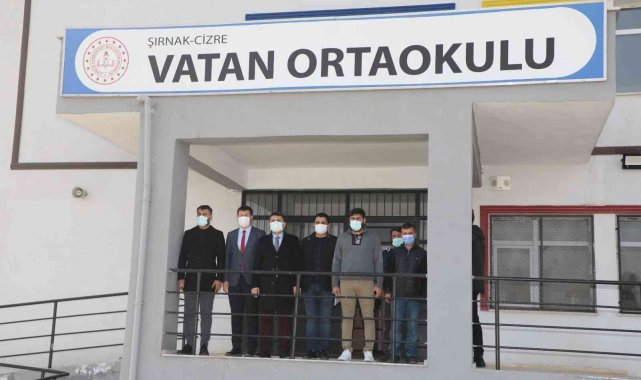 Cizre Kaymakamı Tunç, yapımı tamamlanan okulda incelemelerde bulundu