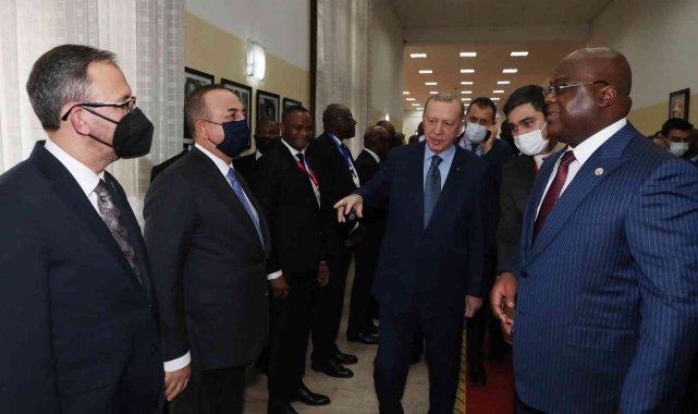 Cumhurbaşkanı Erdoğan, Kongo Demokratik Cumhuriyeti Cumhurbaşkanı Tshisekedi ile görüştü