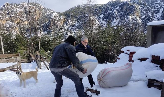 Dağda mahsur kalan çobanın yardımına AFAD yetişti