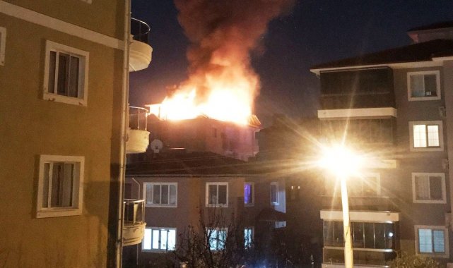 Dalaman'daki çatı yangını söndürüldü