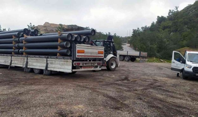 Datça'da içme suyu döşenmeye başladı