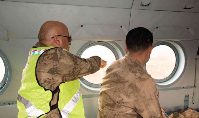 Diyarbakır'da jandarma trafiği havadan denetledi