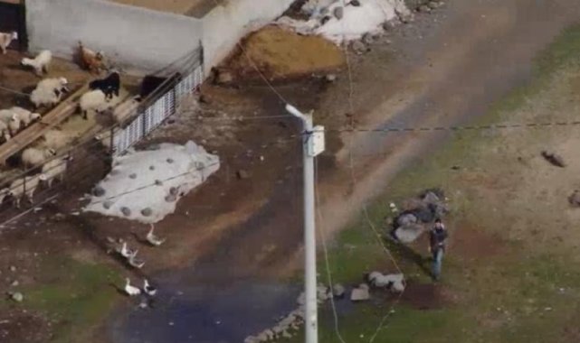 Diyarbakır'da kaçak elektrik kullanımı drone ile görüntülendi