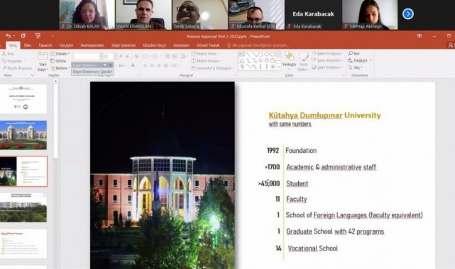 DPÜ Yabancı Diller Yüksekokulu'na Pearson'dan tam not