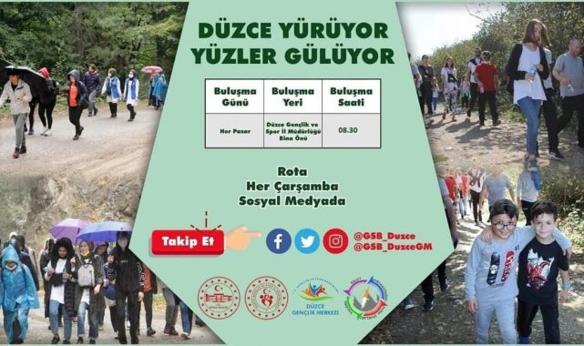 Düzce bu hafta kent ormanında yürüyecek