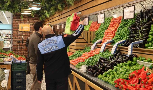 Düzce'de zabıtadan KDV indirimi denetimi