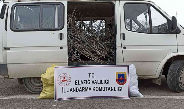 Elazığ'da kablo hırsızı yakalandı