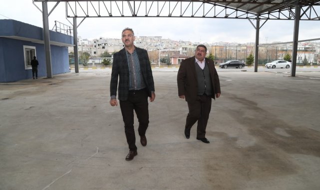 Eyyübiye'de semt pazarı yapımı inceledi