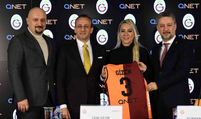 Galatasaray Kadın Voleybol Takımı forma sırt numara altı sponsoru QNET oldu