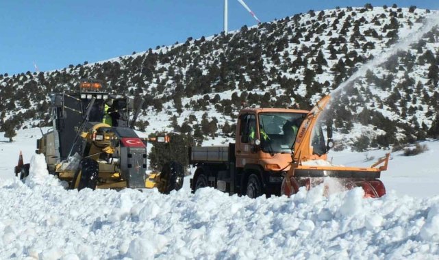 Geçen yıl susuzluk yaşayan köy bu sene kar yağışıyla berekete kavuştu