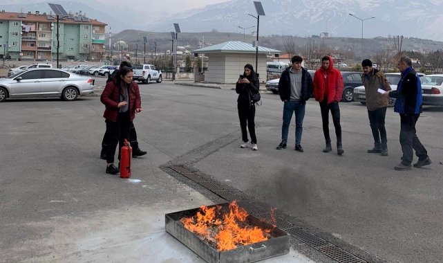Genç sporculara yangın eğitimi