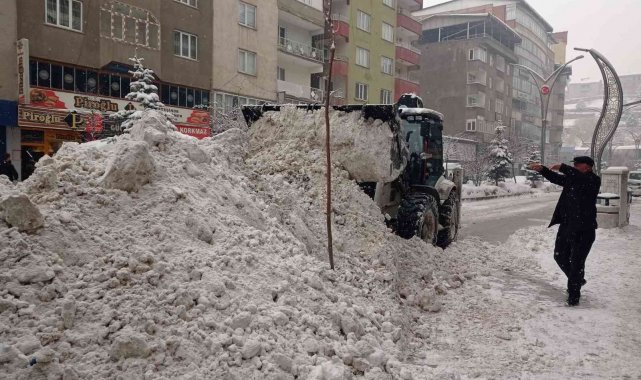 Hakkari'de karla mücadele çalışması