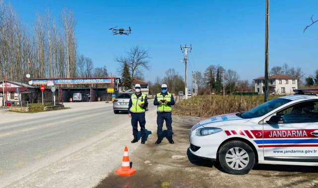 Hatalı sollama yapanlar drona takıldı