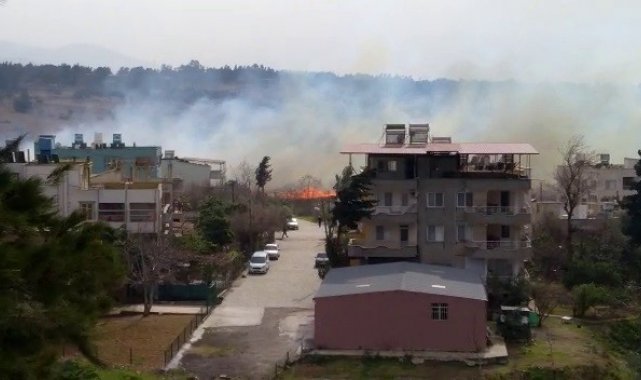 Hatay'da kışlada çıkan otluk yangını söndürüldü