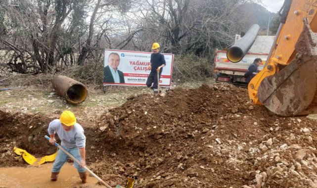 İbradı'da iki mahallede yağmur suyu sorunu çözüldü