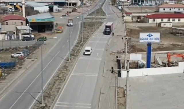 Iğdır polisinden dron destekli denetim