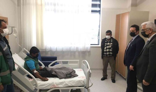 İl Milli Eğitim Müdürü Çay, zehirlenen öğrencileri ziyaret etti