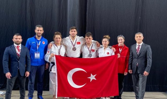 Judoda 1 gümüş, 2 bronz madalya