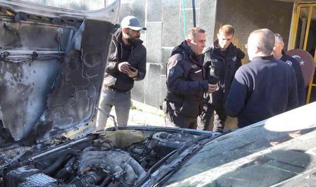 Kapalı otoparkta araç yangını korkuttu