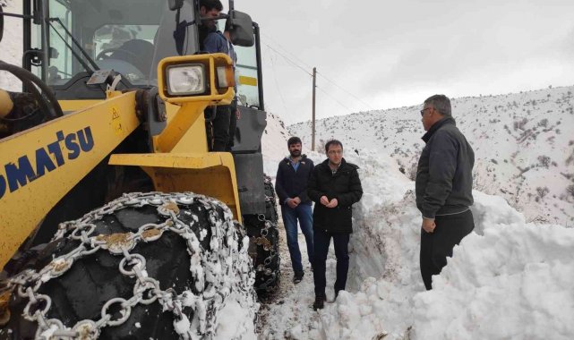 Kaymakam Ünsal, karla mücadele çalışmalarını inceledi