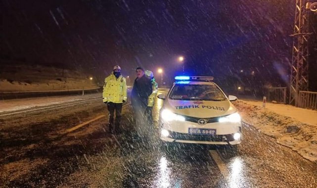 Kayseri-Malatya karayolu araç ulaşımına kapatıldı