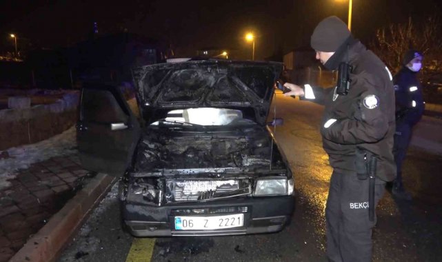 Kontağı çevirdiği sırada LPG'li otomobil alev aldı