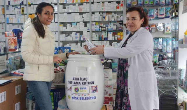 Köşk Belediyesi, eczanelere atık ilaç kutusu dağıttı