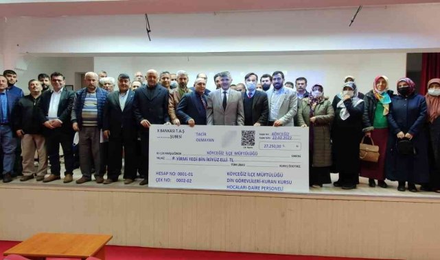 Köyceğiz'de müftülük personellerinden cami tadilatına destek