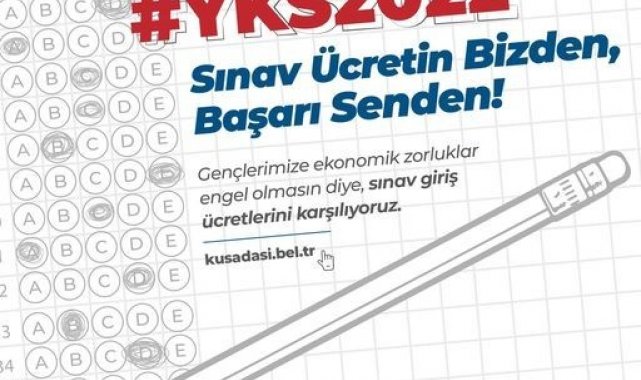 Kuşadası Belediyesi, öğrencilerin sınav ücretlerini karşılıyor