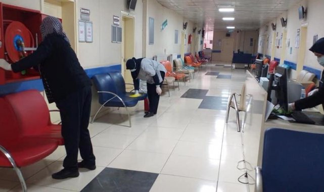 Kütahya Evliya Çelebi Hastanesi'nde temizlik seferberliği