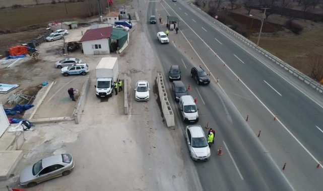 Malatya&#039;da dron ile sürücülere sıkı takip