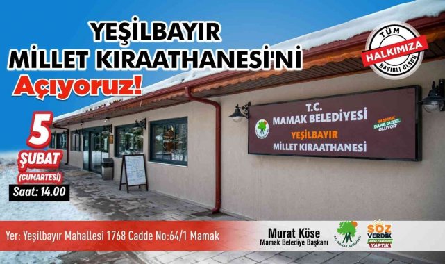 Mamak Yeşilbayır Millet Kıraathanesi'nin açılmasına günler kaldı