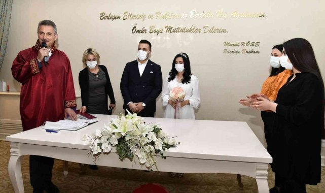 Mamak'ta 30 çift 14 Şubat'ta dünyaevine girdi