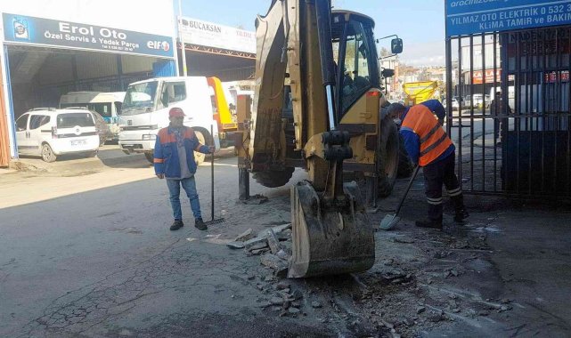 Manavgat&#039;ta yol bakım çalışması