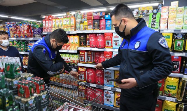 Marketteki etiketler denetlendi