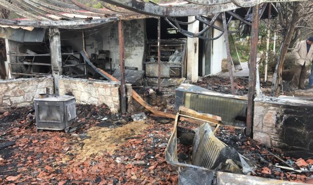 Marmaris'teki yangında restoran kullanılmaz hale geldi